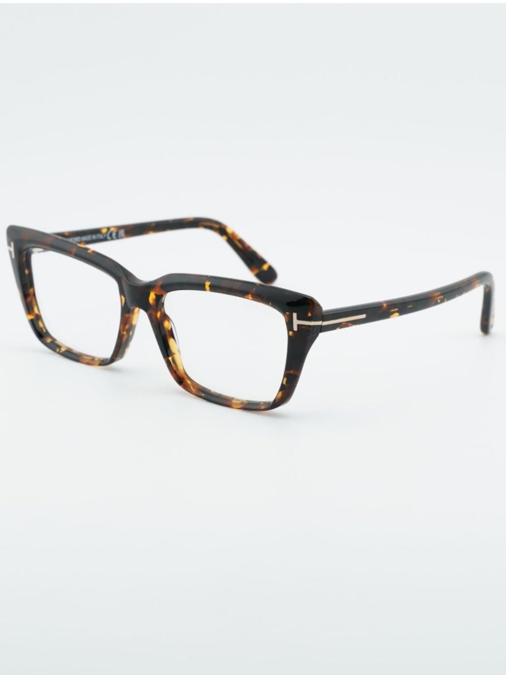 Tom Ford FT5894-B 052 Eyeglasses Havana 56mm Square Frame, Blue Light Block
